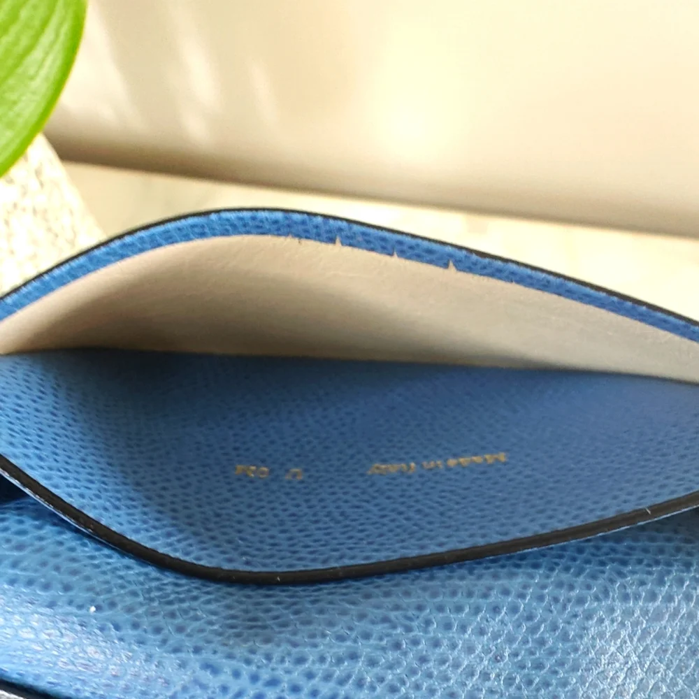 Valextra Onda Card Case In Cobalt Blue - Picture 12 of 13